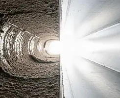 air duct cleaning services showing interior duct system inspection and cleaning in Charlotte, NC